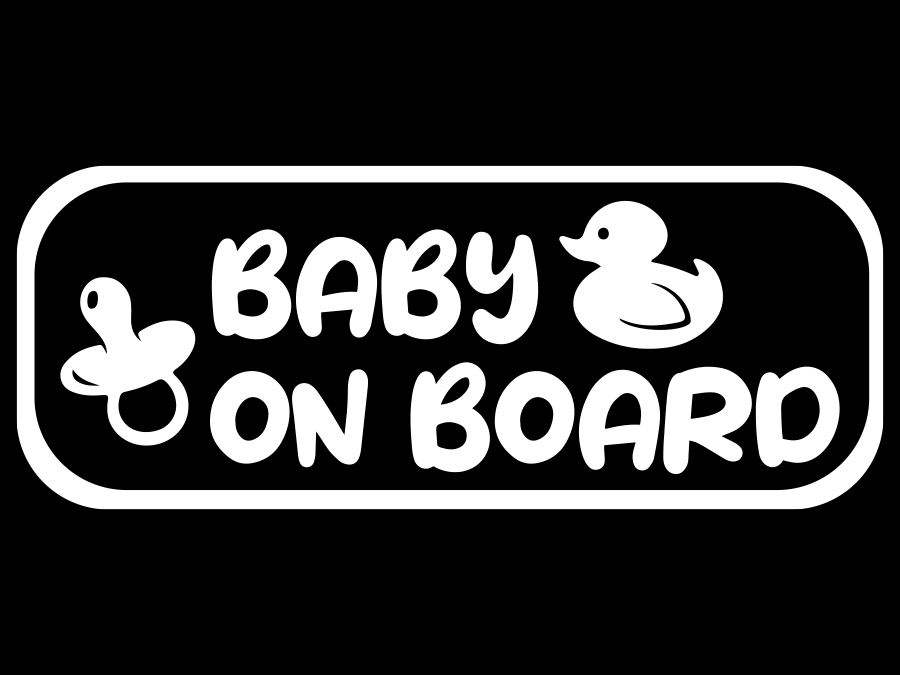Aufkleber Baby on Board Sign Reverse 15 x 6 cm  AG-0522