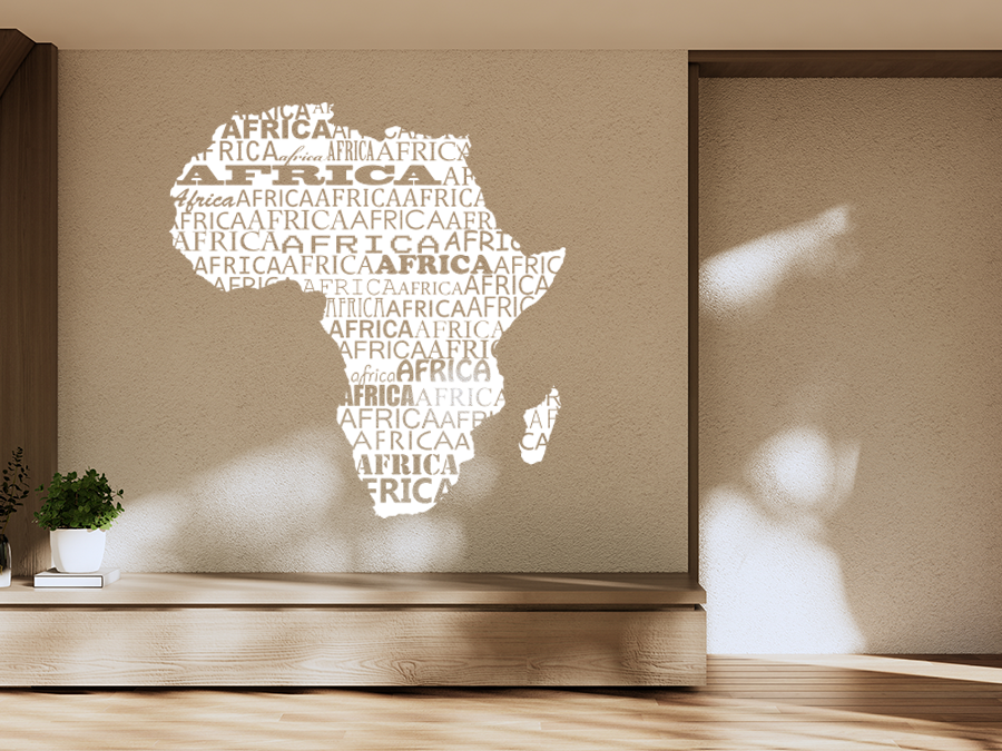 Wandtattoo Afrika Kontinent bis 100 x 95 cm WT-0004