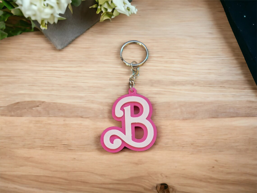Barbie Stil Buchstaben Schlüsselanhänger 3D-0014