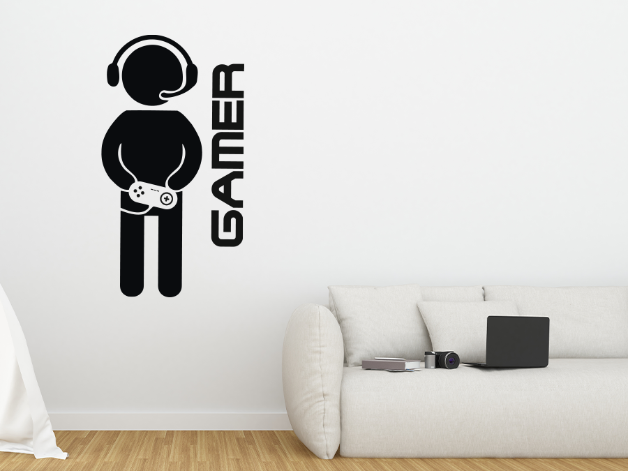 Wandtattoo Gamer bis zu 150 x 81 cm WT-0107