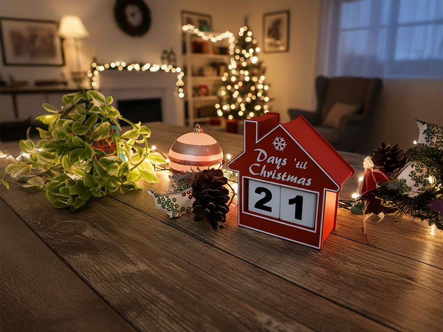 Weihnachts Countdown Haus im minimalistischen und modernen Stil | PA1 Authorized Reseller 3D-0097