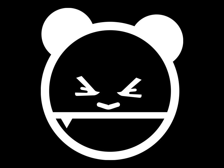Aufkleber Agressiver Panda Angry Panda close up 10 x 9 cm AG-0216
