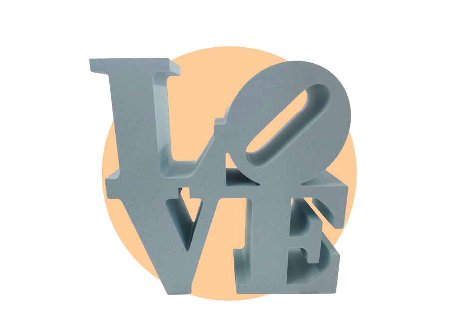 Love-Skulptur 3D Druck Skulptur 3 Größen 3D-0012