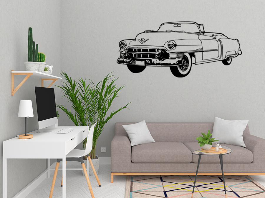 Wandtattoo Auto Retro Oldtimer US Car 120 x 54 cm WT-0037