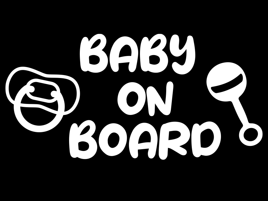 Aufkleber Baby on Board Version 5 | 10 x 5 cm AG-0510