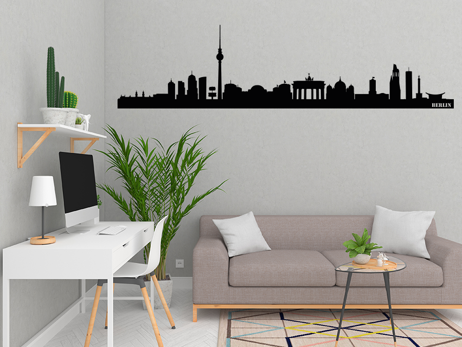 Wandtattoo Berlin Skyline bis 260 x 64 cm WT-0007