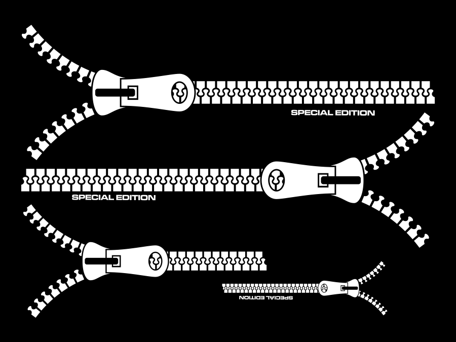 Aufkleber Mini Cooper Reißverschluss Set 4-teilig AG-0015