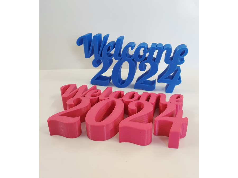 Welcome 2024 Willkommen neues Jahr 3D-0011