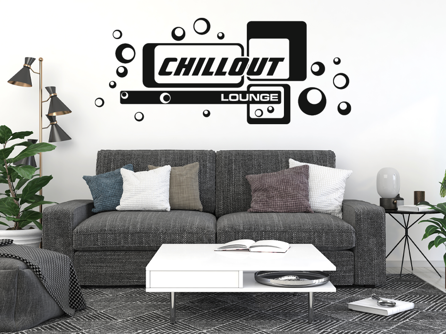 Wandtattoo Chillout Lounge Retro Style bis 120 x 50 cm WT-0097