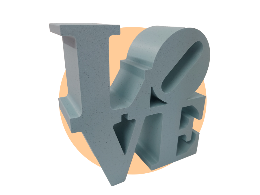 Love-Skulptur 3D Druck Skulptur 3 Größen 3D-0012