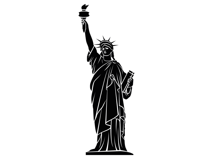 Wandtattoo New York LIBERTY Statue bis 240 cm  WT-0016