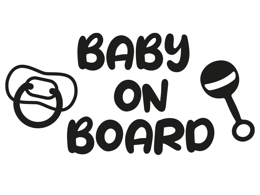 Aufkleber Baby on Board Version 5 | 10 x 5 cm AG-0510