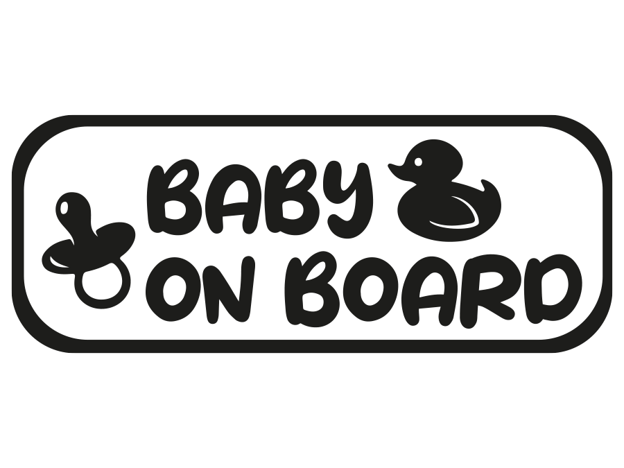 Aufkleber Baby on Board Sign Reverse 15 x 6 cm  AG-0522