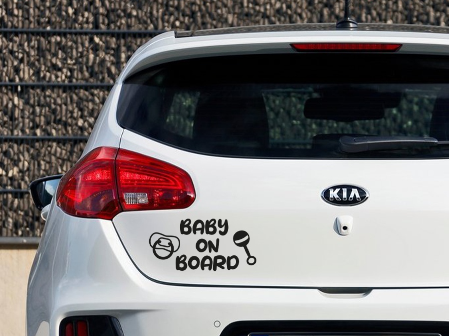 Aufkleber Baby on Board Version 5 | 10 x 5 cm AG-0510