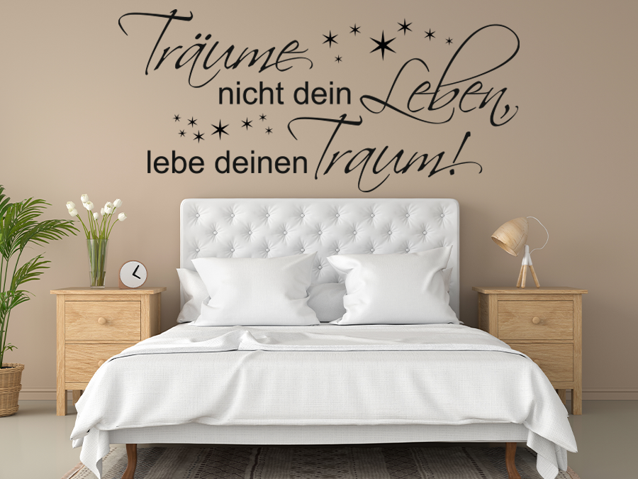 Wandtattoo Lebe deinen Traum! 160 x 73 cm WT-0068