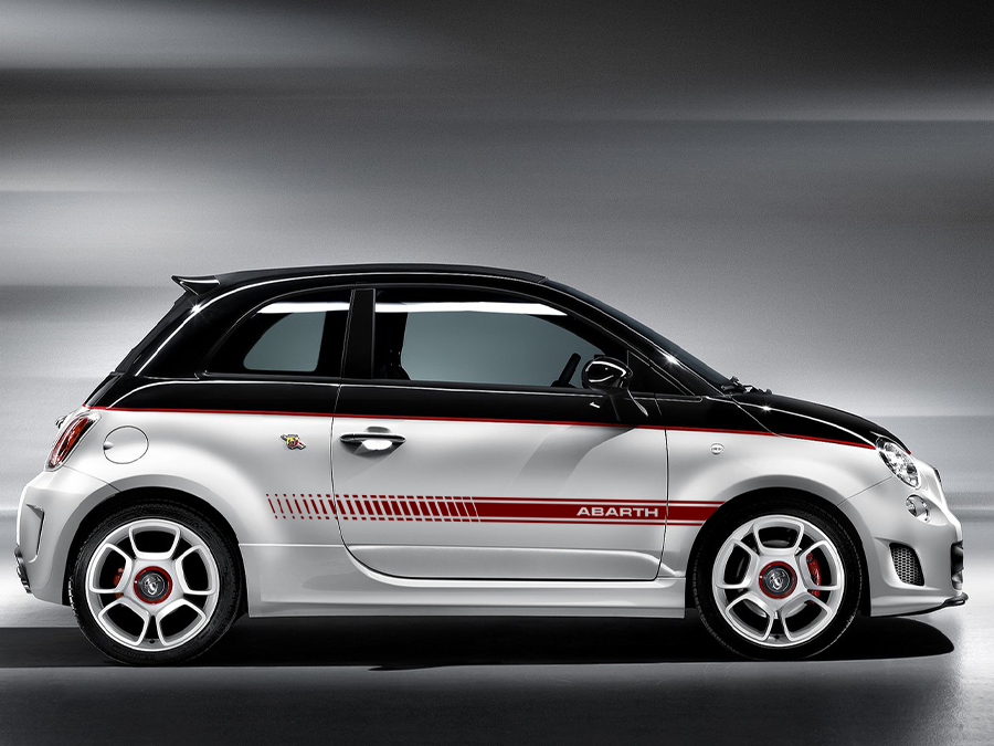 Aufkleber Fiat 500 Abarth Seitenstreifen Set 2-teilig AG-0109