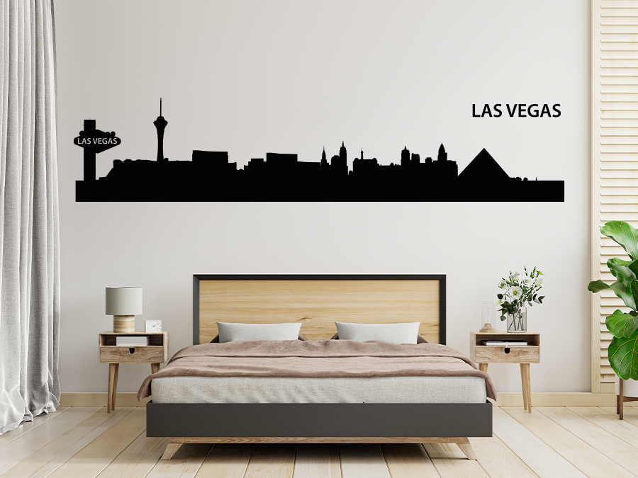 Wandtattoo Las Vegas Skyline 200 x 43 cm WT-0031
