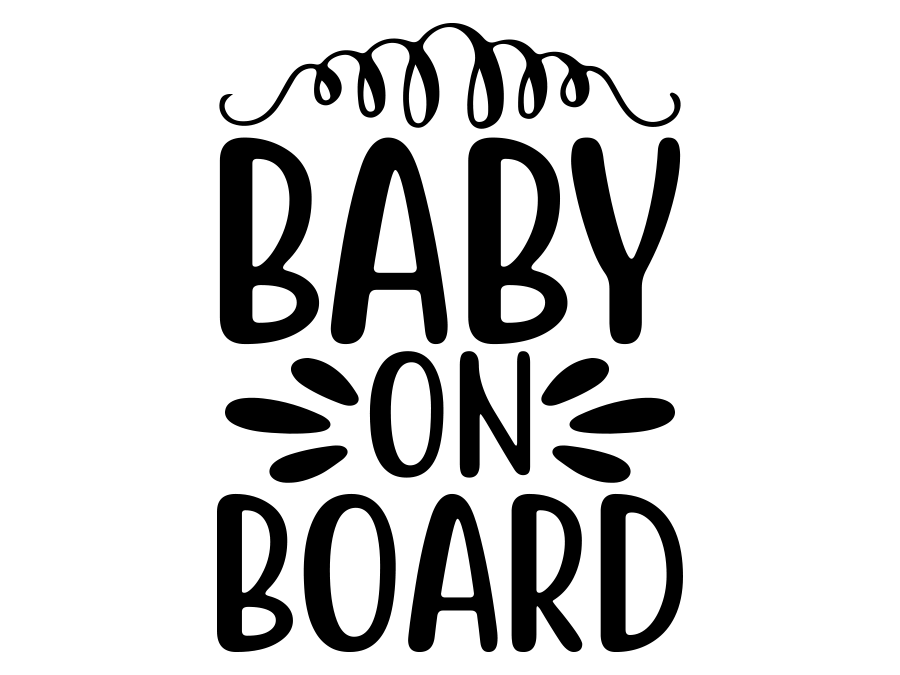 Aufkleber Baby on Board Version 2 | 12 x 8,8 cm AG-0492 