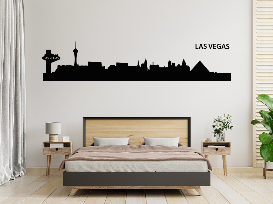 Wandtattoo Las Vegas Skyline 115 x 24 cm WT-0029