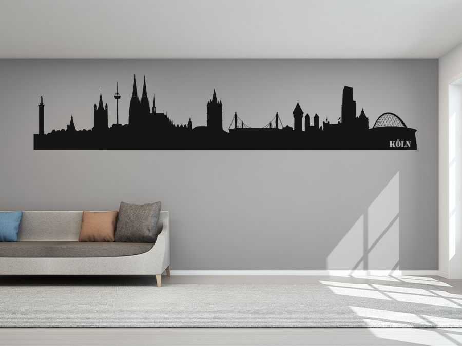 Wandtattoo Köln Skyline bis zu 280 x 55 cm WT-0005