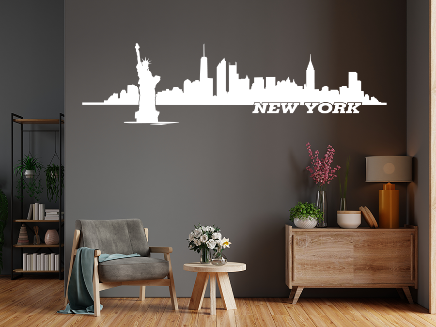 Wandtattoo New York Skyline neue Türme bis 150 x 40 cm WT-0104