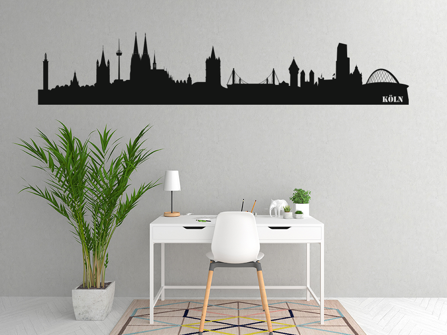 Wandtattoo Köln Skyline bis zu 280 x 55 cm WT-0005