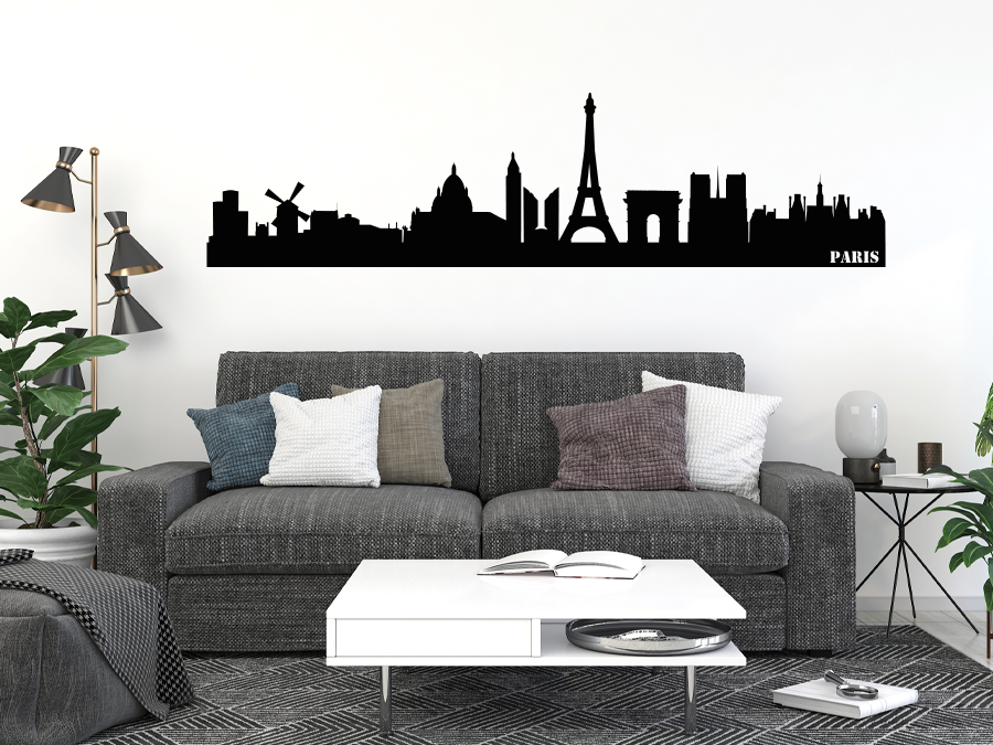 Wandtattoo Paris Skyline bis zu 260 x 66 cm WT-0008