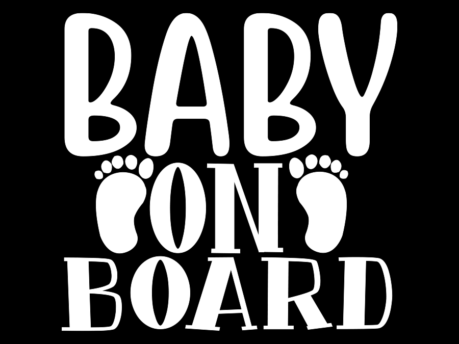 Aufkleber Baby on Board Version 1 | 12 x 12,6 cm AG-0489