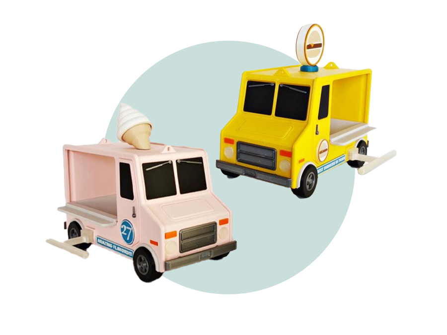 Vogelhaus Eiswagen oder Burger Stil – 3D-gedruckter Bausatz | wetterfestes PETG | zum Selbstaufbau | PA1 Authorized Reseller |  3D-0050
