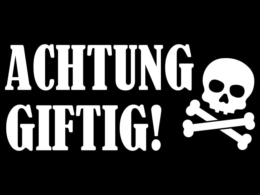 Aufkleber Achtung giftig 15 x 6,5 cm AG-0798