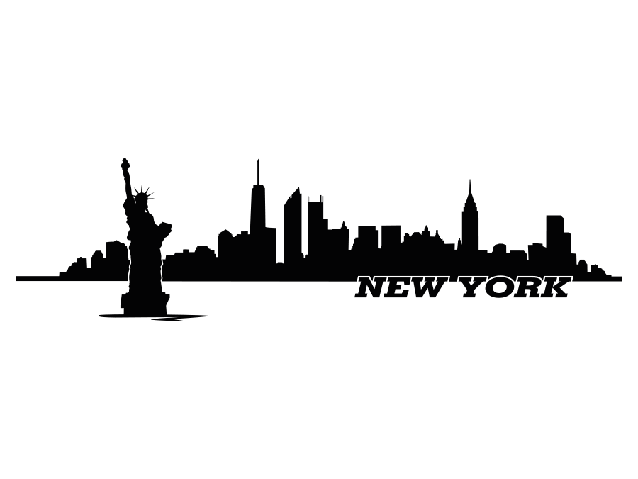 Wandtattoo New York Skyline neue Türme bis 150 x 40 cm WT-0104