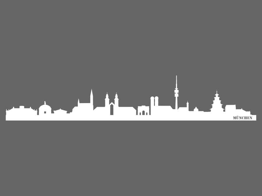 Wandtattoo München Skyline 115 x 20 cm WT-0013