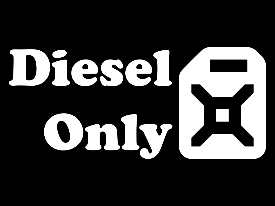 Aufkleber Diesel Only 10 x 4,5 cm AG-0821