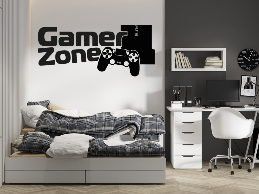 Wandtattoo Gamer Zone bis 120 x 53 cm WT-0109
