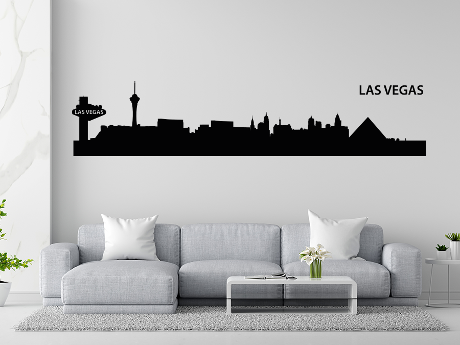 Wandtattoo Las Vegas Skyline 280 x 60 cm WT-0033