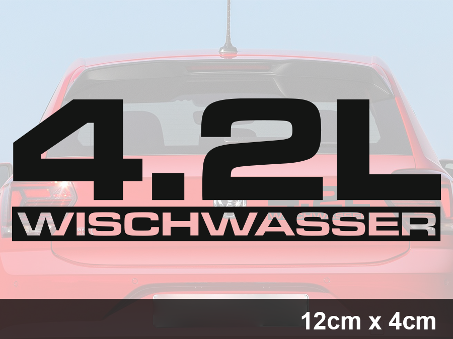 Aufkleber 4.2L Wischwasser JDM Sticker 12 x 4 cm AG-0082