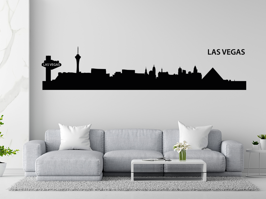 Wandtattoo Las Vegas Skyline 200 x 43 cm WT-0031