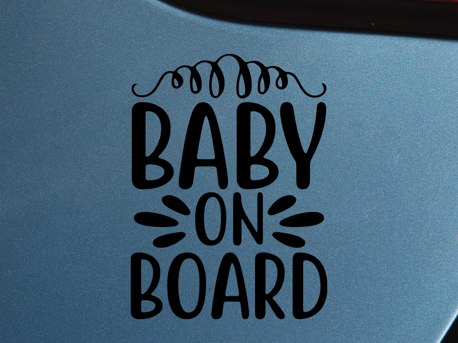 Aufkleber Baby on Board Version 2 | 12 x 8,8 cm AG-0492 