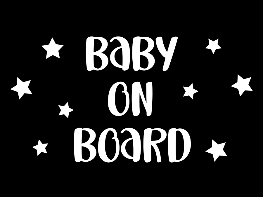 Aufkleber Baby on Board Version 4 | 15 x 7,8 cm AG-0501
