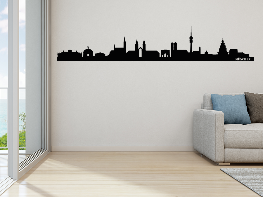 Wandtattoo München Skyline 115 x 20 cm WT-0013