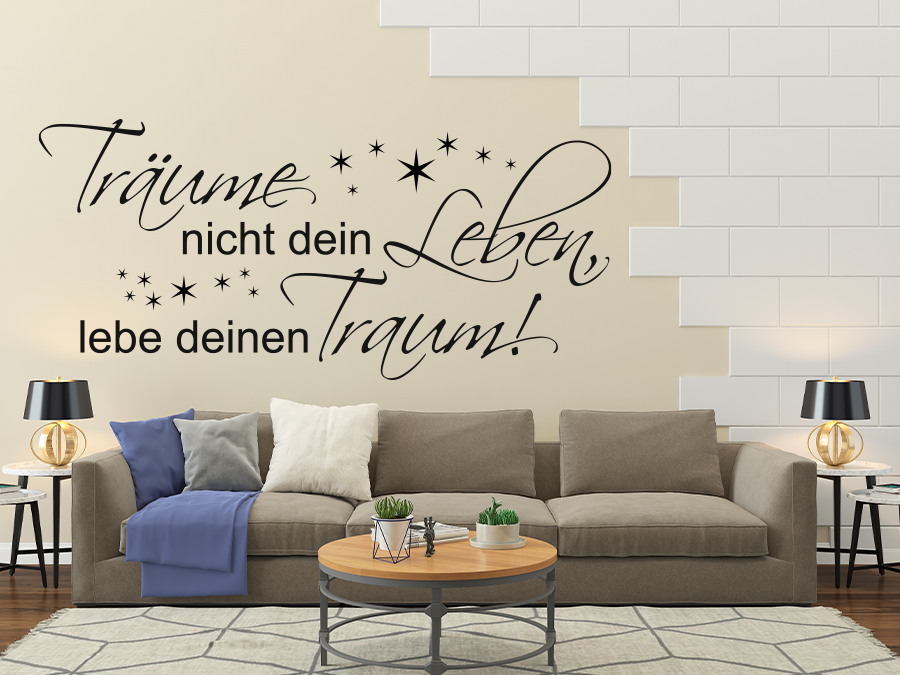 Wandtattoo Lebe deinen Traum! 240 x 109 cm WT-0070