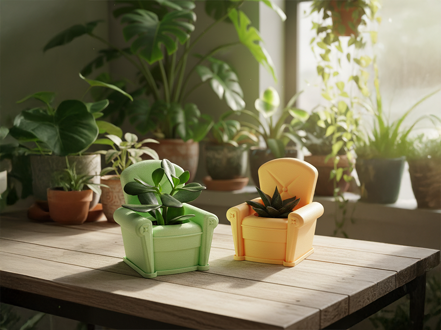 Pflanzentopf im gemütlichen Sessel Stil | PA1 Authorized Reseller | 3D-0095