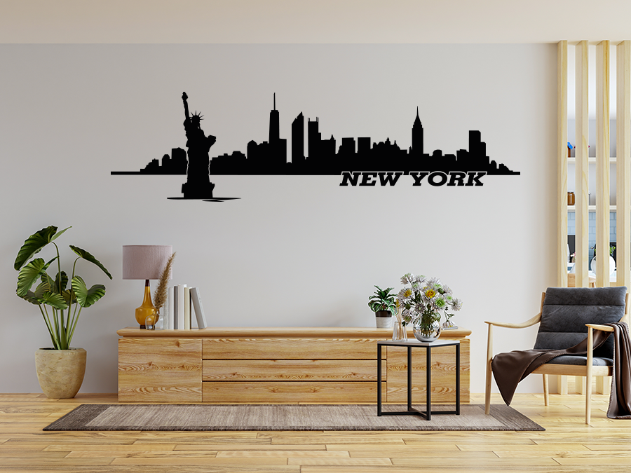 Wandtattoo New York Skyline neue Türme bis 240 x 65 cm WT-0105