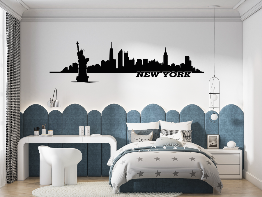 Wandtattoo New York Skyline neue Türme bis 240 x 65 cm WT-0105