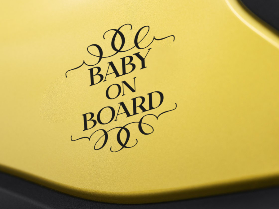 Aufkleber Baby on Board Version 3 | 12 x 9 cm AG-0495
