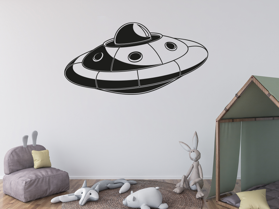 Wandtattoo Ufo 120 x 60 cm WT-0173