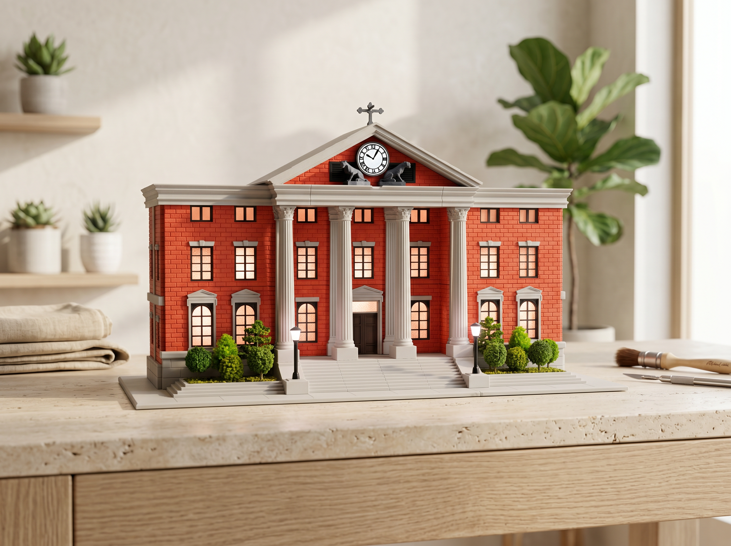 Back to the Future Clock Tower Diorama 1:64 – Courthouse Square Building Kit für Hot Wheels Matchbox Diecast | Movie Scene Display