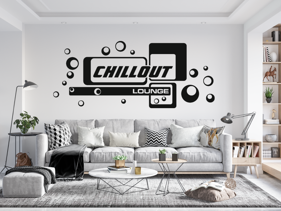 Wandtattoo Chillout Lounge Retro Style bis 120 x 50 cm WT-0097