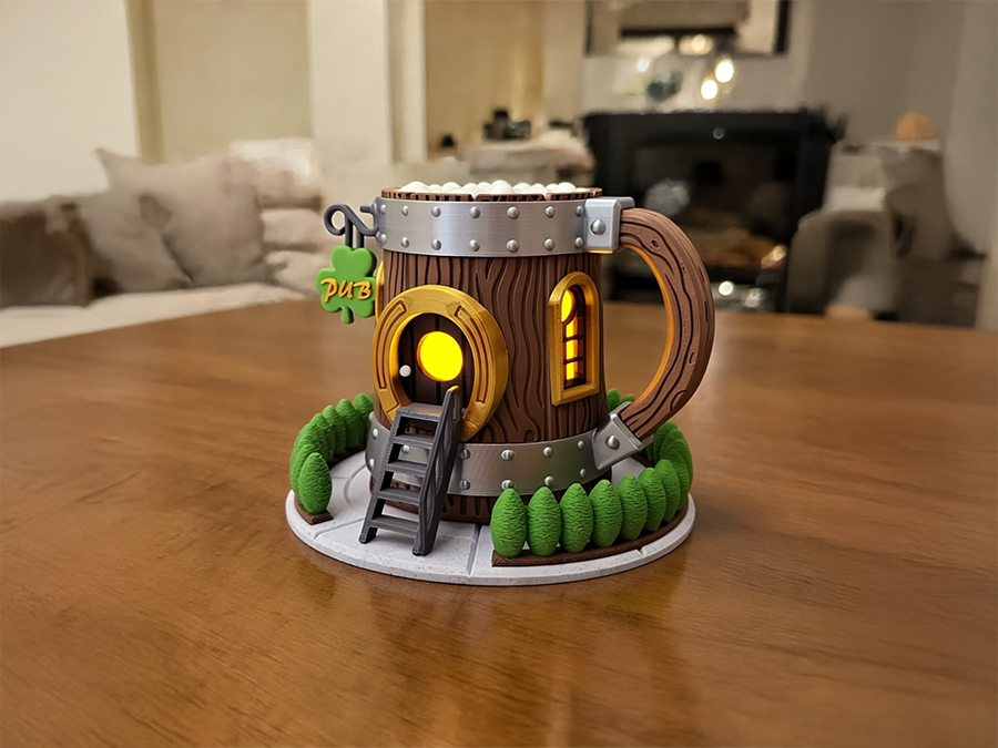 Feenhaus St.Patricks Bierkrug Haus inkl. LED-Teelicht | 3D-Druck | PA1 Authorized Reseller | 3D-0086