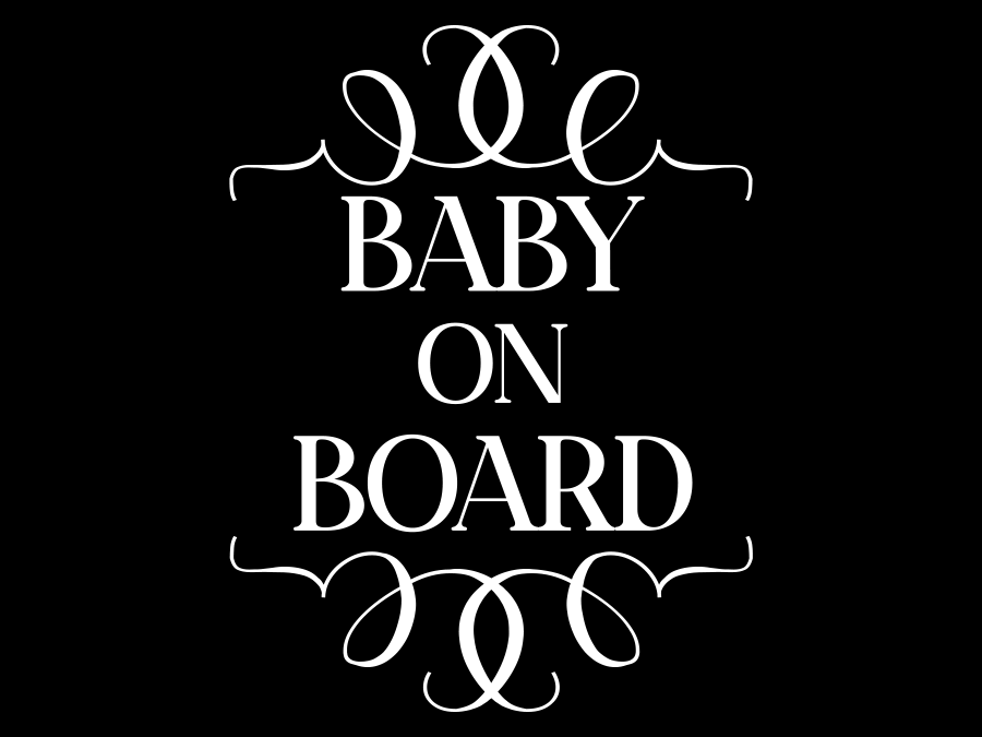 Aufkleber Baby on Board Version 3 | 12 x 9 cm AG-0495